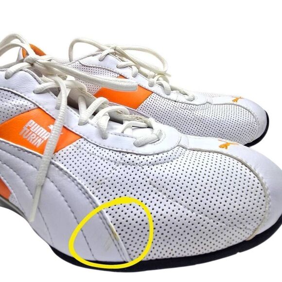 Puma Mens Cell Turin Training Running Shoe White Orange Silver Size 11.5 main image 6